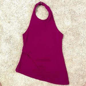 ASTR a-symmetrical halter top in plum
